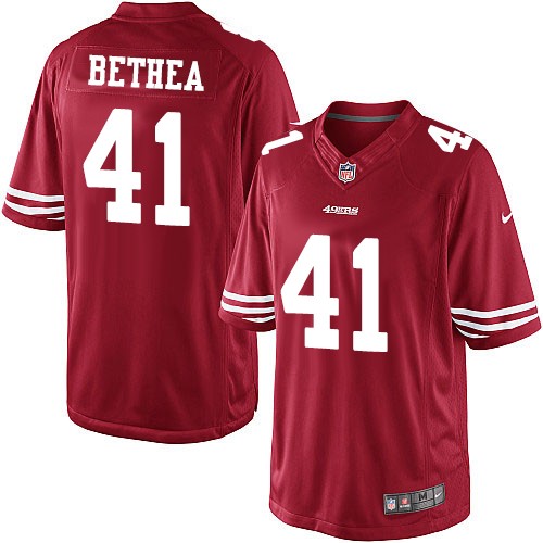 Men's Limited Antoine Bethea Nike Jersey Red Home - #41 NFL San Francisco 49ers